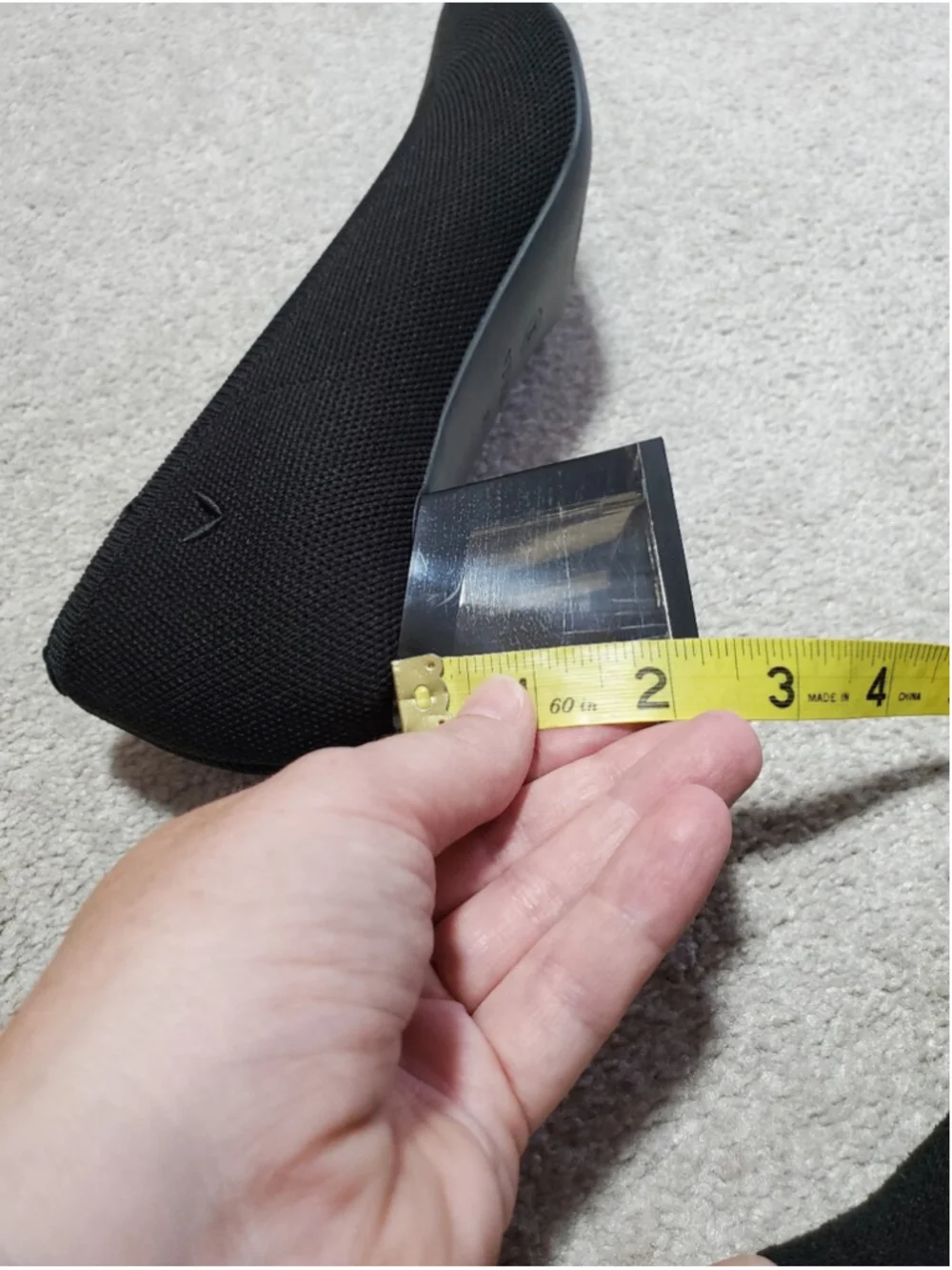 VIVAIA Aria Pointed Toe Clear Block Heel Pumps Shoes Black 40EU 9US Knit Slip-On